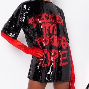 Black Sequin Party Dress